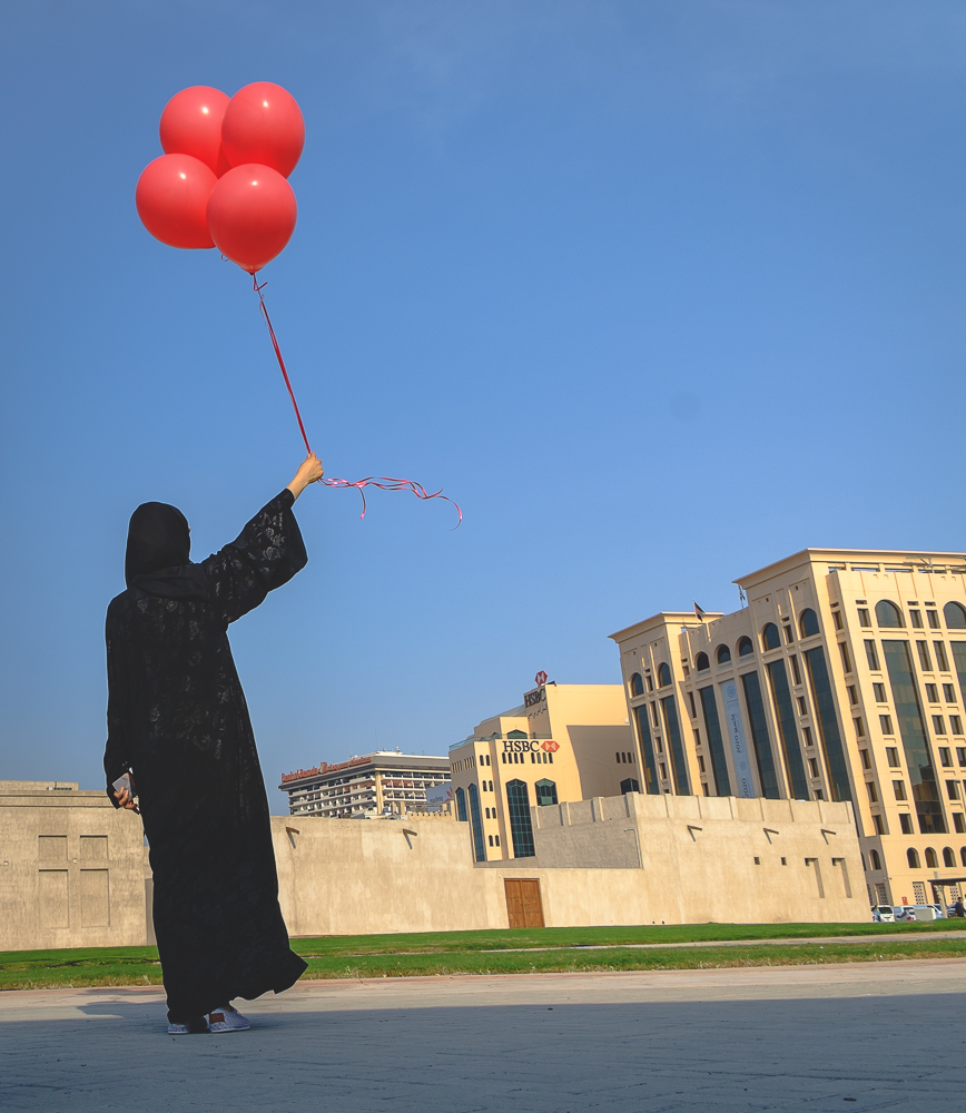 Fly Me to the Moon - Before the balloons were confiscated at the metro station